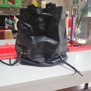 Frye Black Leather Women's Backpack